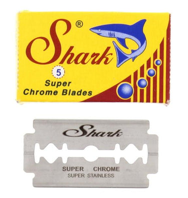 Shark DE Super Chrome Safety Razor Blades 5 Pack - Chiseled Face